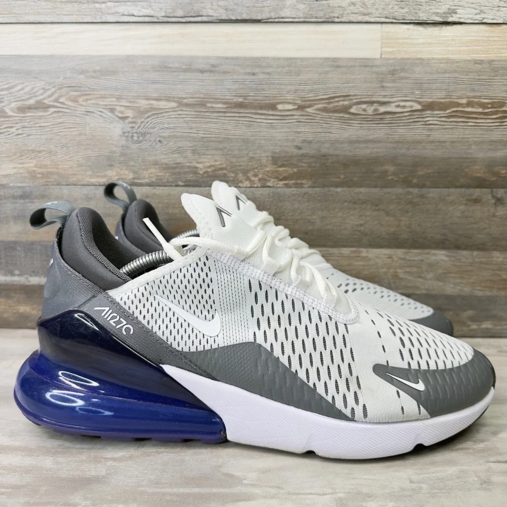 Nike Air Max 270 White Persian Violet Mens Size 12 Sneakers White AH8050-107